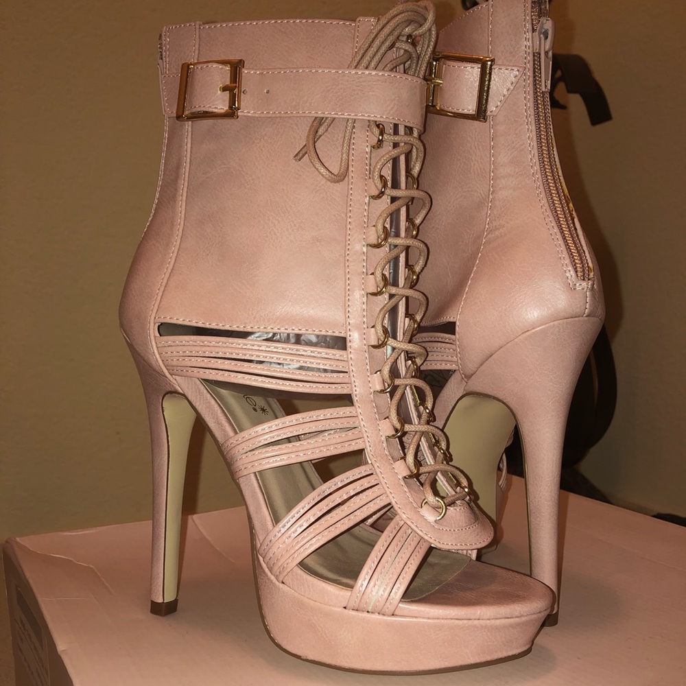 Tonda Lace Up Heeled Sandal